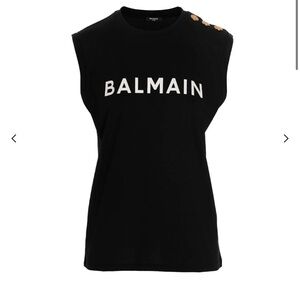 Balmain logo sleeveless top size xs